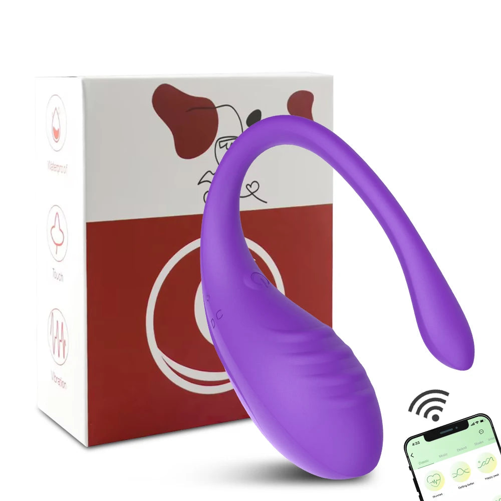 🟣 PlayFlush™ Violet Vibe – Œuf Vibrant Connecté, Rechargeable et Étanche