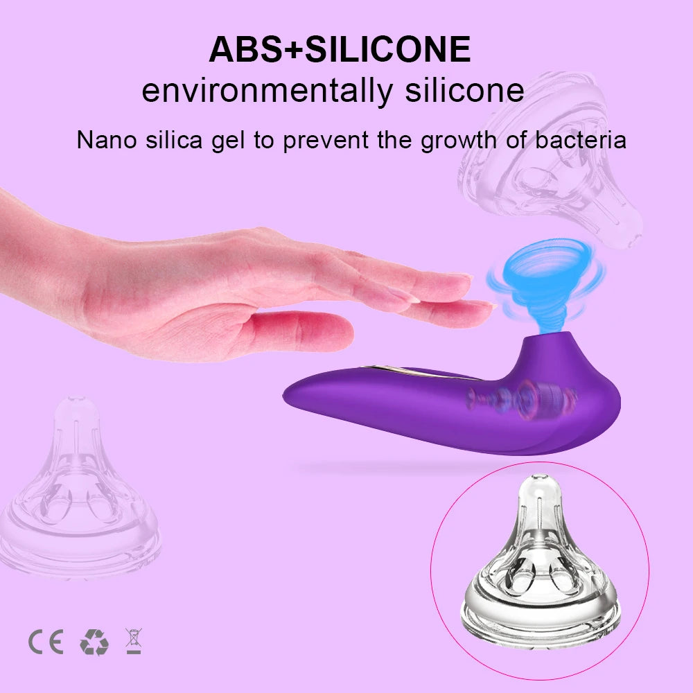 Stimulateur clitoridien par air pulsé ABS et silicone