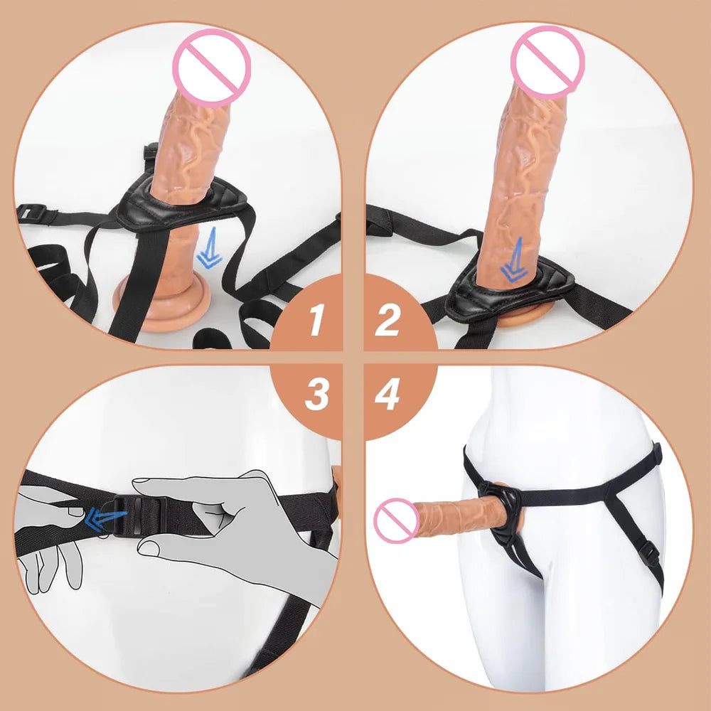 💜 PlayReal BELT™ Strap On Dildo Gode ceinture harnais